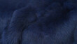 Seamless fluffy dark navy fur texture background