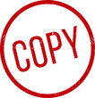 Red copy rubber stamp