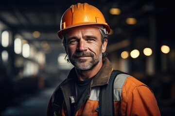 Aufkleber - Portrait of a Skilled Construction Professional. Generative AI.