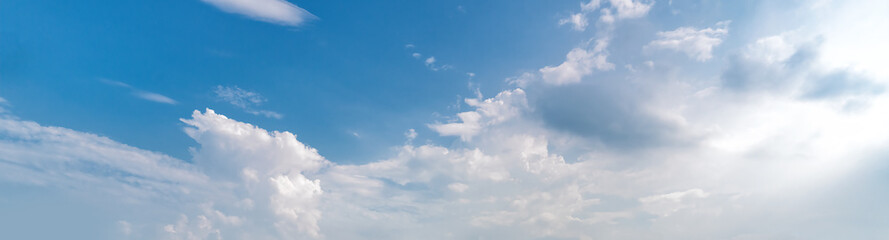 Wall Mural - blue sky and white cloud nature panorama