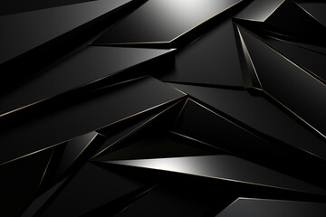 Wall Mural - Graphic resources. Abstract and futuristic black background with copy space. Smooth and sharp dark blank objects surface