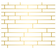 Golden Brick Wall Texture, Gold Brick Wall Line Pattern Background	
