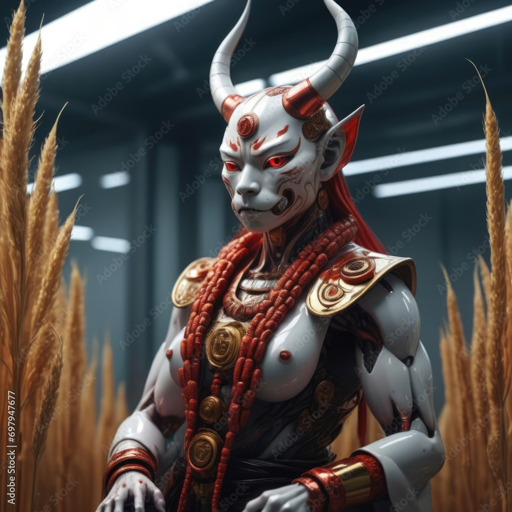 Inari in the GMO Lab - Traditional Japanese deity of rice and fertility ...
