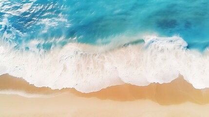  Beach view on top shot by drone AI Image Generative