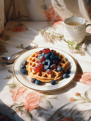 Wall Mural - cake with berries