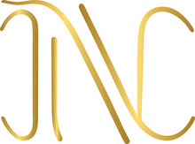 Golden Alphabet N, Gold Alphabet Logo Design	
