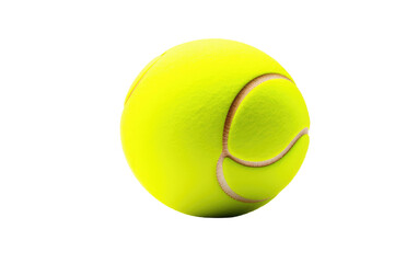 Ace Attitude Serving Up Success with the Tennis Ball on White or PNG Transparent Background