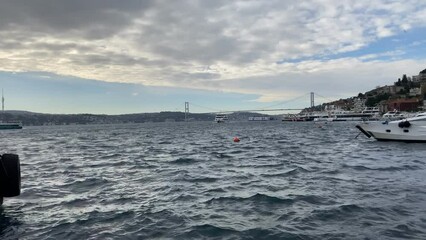 Wall Mural - A view from Arnavutkoy and Bebek coast in Istanbul, Turkey