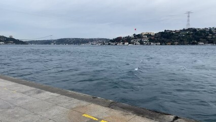 Wall Mural - A view from Arnavutkoy and Bebek coast in Istanbul, Turkey