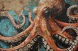 wall painting depicting an octopus