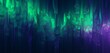 Intriguing gradients of neon lavender and deep forest green converging in an enigmatic dance upon an abstract 3D-rendered canvas