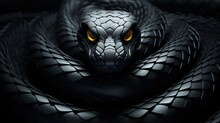 Close Up Black Snake