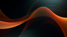 a black and orange abstract background with curves