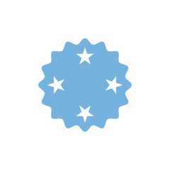 Wall Mural - Micronesia flag vector label badge