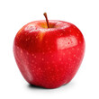 red juicy apple isolated on transparent background png