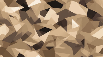 Wall Mural - Geometric abtract grey dark brown desert camouflage seamless pattern