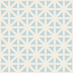 Wall Mural - Beautiful geometric texture. Seamless vector pattern with hand drawn grid. Decorative background in pastel color