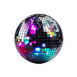 © JetHuynh - a cute clipart scene featuring a vibrant shiny disco ball in black isolated PNG