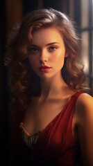 Wall Mural - Beautiful portrait with cinematic lighting