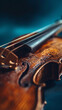 close up image of black and brown violin with beautiful strings