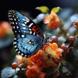 Bunter Schmetterling im Frühling, made by AI