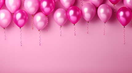 Canvas Print - pink balloons HD 8K wallpaper Stock Photographic Image