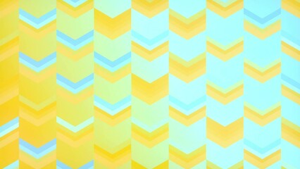 Aufkleber - Squares on bright yellow-blue background. 3d rendering loop animation 4K