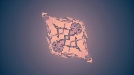 Leinwandbilder - Design of infinite combinations of geometric shapes. 3d rendering loop animation