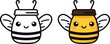 honey jar cute smiling bee design for beekeeper and beekeeping