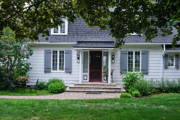 house in the village on the Orlean island