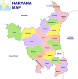 Fototapeta Mapy - Haryana Map vector illustration on white background