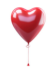 Wall Mural - Balloon with heart shape isolated on white background 