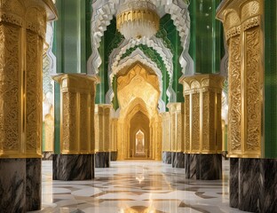 Wall Mural - Interior of the Grand Palace in Abu Dhabi, United Arab Emirates