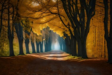 Wall Mural - autumn in the forest