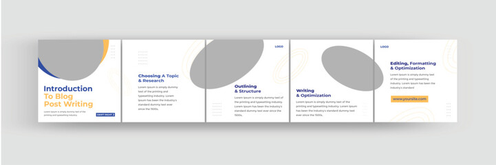 Wall Mural - how to write a blog posts social media carousel, step by step guide to write instagram carousel desi