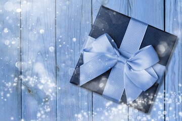 Wall Mural - big gift box with ribbon bow