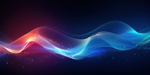 Wall Mural - Abstract technology big data background wave