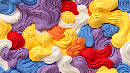 Wall Mural - Abstract swirl wave seamless background pattern. Flow liquid lines design