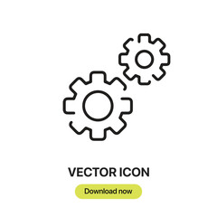 Leinwandbilder - Setting icon vector. Linear-style sign for mobile concept and web design. Setting symbol illustration. Pixel vector graphics - Vector.
