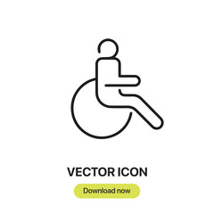 Leinwandbilder - Disable icon vector. Linear-style sign for mobile concept and web design. Disable symbol illustration. Pixel vector graphics - Vector.