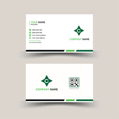 Modern green corporate business card template, Modern green color  stylish simple business card design