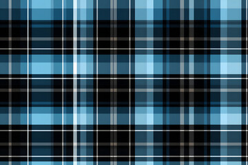 Wall Mural - Blue white plaid pattern seamless graphic. Tartan Scottish check plaid for flannel shirt, blanket, scarf, throw, duvet cover, upholstery, or other modern retro casual fabric design.