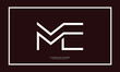 Alphabet letters ME or EM logo monogram