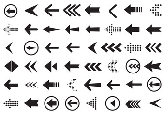 Wall Mural - arrows big black set icons. arrow vector collection. arrow icon. arrow. cursor. modern simple arrows