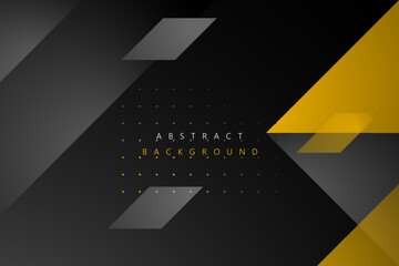 Wall Mural - Abstract Geometric modern with Black and yellow arrow metallic color background for template, poster, flyer design. Vector illustration