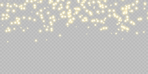 Wall Mural - realistic golden star dust light effect isolated on transparency grid layer. stock royalty free vect