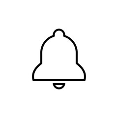 Poster - notification bell line icon. alert alarm ring symbol. web vector icon
