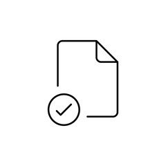 Aufkleber - approved file check mark tick icon. document file approval icon. web vector icon