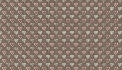 retro pop hand drawn watercolor, heart shaped seamless pattern for valentine's day, vector graphic resources, 16:9 widescreen wallpaper / backdrop, 