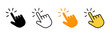 Hand click icon set  vector. pointer sign and symbol. hand cursor icon